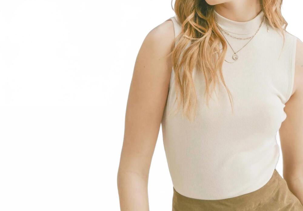 NEW SADIE & SAGE effortless beauty tank top in cream